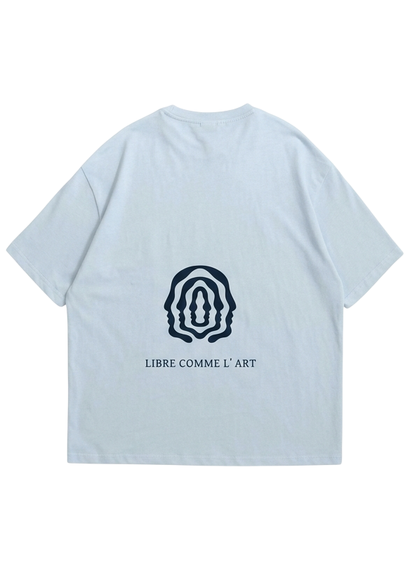 T-shirt snob (2ème collection) - Bleu ciel - Vue 2